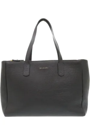 Bvlgari Pre-owned, Dames, Zwart, ONE Size, Leer, Tweedehands leren handtassen
