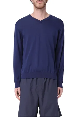 DRUMOHR Truien, Heren, Blauw, L, V Neck Sweater