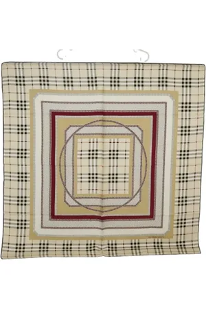 Burberry Pre-owned, Dames, Veelkleurig, ONE Size, Pre-owned Silk scarves