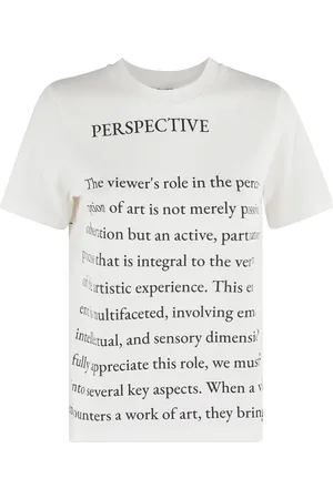 J.W.Anderson Tops, Dames, Wit, S, Katoen, Tekst Print T-Shirt Ivoor Korte Mouw