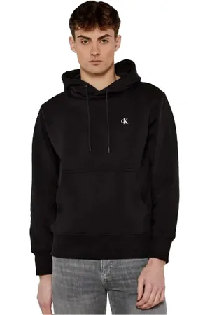 Calvin Klein Sweatshirts & Hoodies, Heren, Zwart, 2Xl, Katoen, Hoodie Zwart Regular Fit