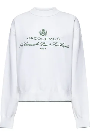 Jacquemus Sweatshirts & Hoodies, Dames, Wit, S, Stijlvolle Sweaters Collectie
