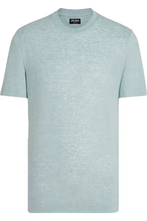 Ermenegildo Zegna Tops, Heren, Groen, 2Xl, Linnen, Linnen T-shirt