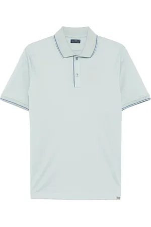 Paul & Shark Tops, Heren, Blauw, M, Katoen, Katoenen Polo Shirt 2 Knopen Italië