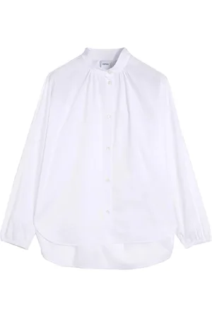 Aspesi Blouses & Shirts, Dames, Wit, XS, Katoen, Witte Katoenen Overhemd met knoopsluiting