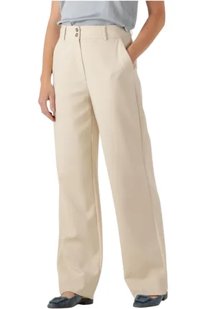 Fiveunits Broeken, Dames, , W28, Ecru Pantalon voor Stijlvolle Zomeruitjes
