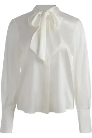 ALICE+OLIVIA Blouses & Shirts, Dames, Wit, M, Witte Blouse met Lange Mouwen en Knopen