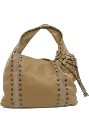 Jimmy Choo Pre-owned, Dames, Bruin, ONE Size, Leer, Tweedehands leren handtassen
