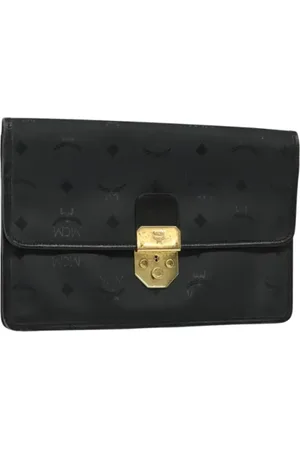 MCM Pre-owned, Dames, Zwart, ONE Size, Leer, Pre-owned Leather clutches