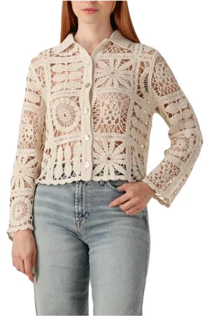 Summum Woman Truien, Dames, , M, Bloemen Haakpatroon Kort Vest