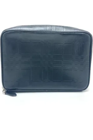 Burberry Pre-owned, Dames, Zwart, ONE Size, Leer, Pre-owned Leather clutches