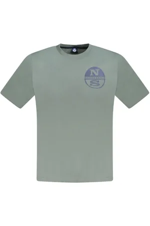 North Sails Tops, Heren, Groen, 2Xl, Katoen, Groen Katoenen T-Shirt