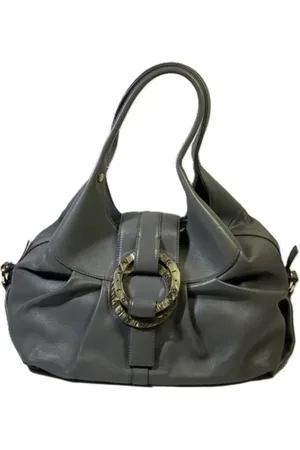Bvlgari Pre-owned, Dames, Zwart, ONE Size, Leer, Tweedehands leren handtassen