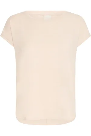 Ichi Tops, Dames, Roze, S, Glimmer Tee Top Tapioca