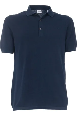 Aspesi Tops, Heren, Blauw, L, Katoen, Katoenen poloshirt met korte mouwen