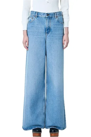 Chloé Jeans, Dames, Blauw, W28, Katoen, Wijde High Rise Jeans