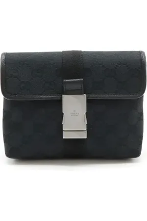 Gucci Pre-owned, Dames, Zwart, ONE Size, Leer, Pre-owned Canvas gucci-bags