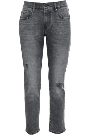 Guess Jeans, Heren, Grijs, W29 L32, Klassieke vijf-pocket logo jeans