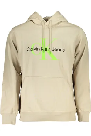 Calvin Klein Sweatshirts & Hoodies, Heren, , 2Xl, Katoen, Katoenen Hoodie met Contrasterende Details