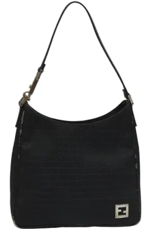 Fendi Pre-owned, Dames, Zwart, ONE Size, Pre-owned Canvas fendi-bags