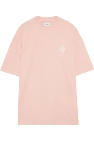 AMISH Tops, Heren, Roze, S, Katoen, Katoenen Jersey Korte Mouw T-Shirt