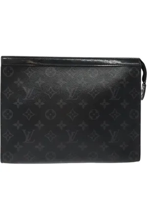 LOUIS VUITTON Pre-owned, Dames, Zwart, ONE Size, Leer, Pre-owned Canvas clutches