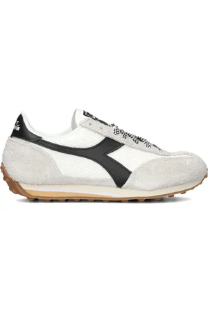 Diadora Schoenen, Dames, Veelkleurig, 40 EU, Witte Dames Lage Sneakers Rally
