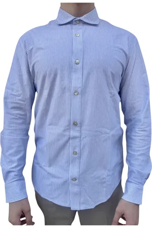 ELEVENTY Overhemden, Heren, Blauw, M, Jersey Shirt voor Stijlvolle Look