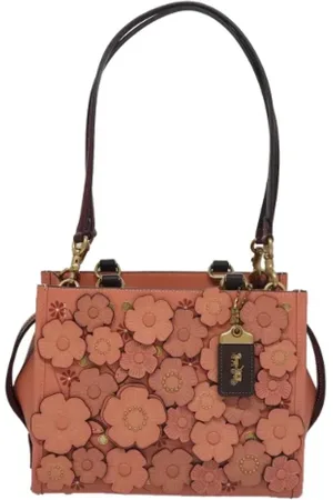 Coach Pre-owned, Dames, Roze, ONE Size, Leer, Tweedehands leren handtassen
