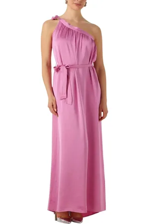 FREEBIRD Kleedjes, Dames, Roze, L, Denim, Roze Dima Midi Jurk Charme