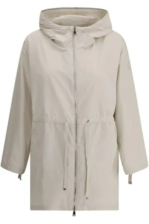 Moncler Mantels, Dames, , S, Polyester, Verstelbare Parka Jas met Dubbele Rits