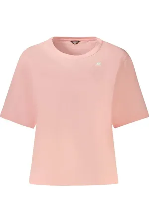 K-Way Tops, Dames, Roze, L, Katoen, Roze Katoenen Boxy Tee