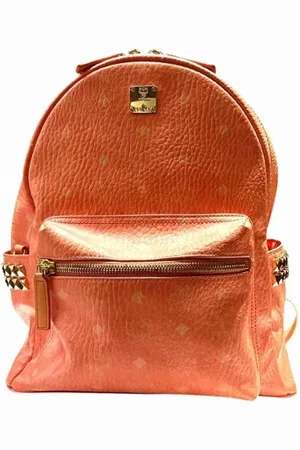 MCM Pre-owned, Dames, Roze, ONE Size, Pre-owned Leather backpacks