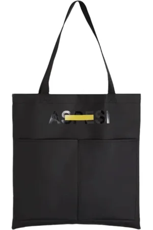 Aspesi Tassen, Dames, Zwart, ONE Size, Nylon, Technische Nylon Winkelmand
