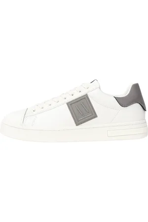 Armani Exchange Schoenen, Heren, Wit, 42 EU, Leer, Elegante Tortora Leren Sneakers Lente/Zomer
