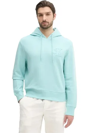 Calvin Klein Sweatshirts & Hoodies, Heren, Blauw, S, Katoen, Blauwe hoodie