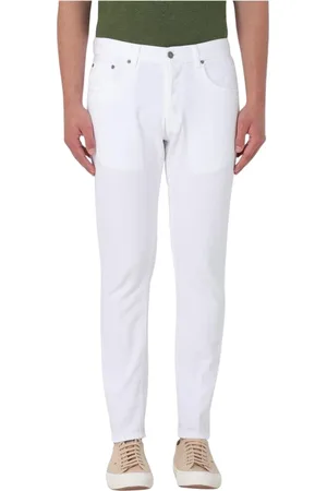 Dondup Jeans, Heren, Wit, W31, Witte Straight Leg Jeans