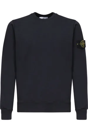 Stone Island Sweatshirts & Hoodies, Heren, Blauw, M, Katoen, Blauwe Crew Neck Fleece Sweatshirt
