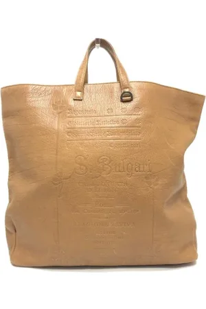Bvlgari Pre-owned, Dames, Bruin, ONE Size, Leer, Tweedehands leren handtassen