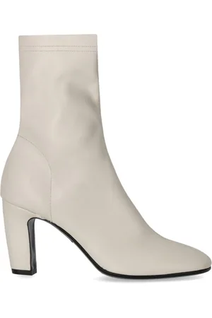 Strategia Schoenen, Dames, Wit, 40 EU, Leer, Witte Enkellaars met Hak