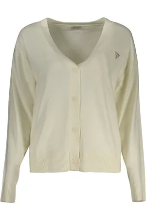 Guess Truien, Dames, Wit, S, Witte Lange Mouw Cardigan Sweater