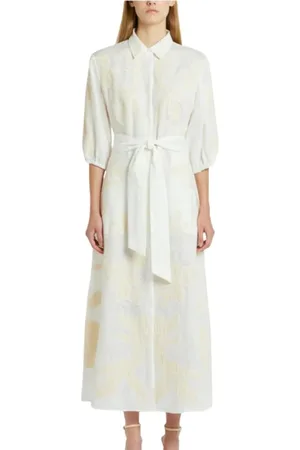 MARELLA Kleedjes, Dames, Wit, L, Witte Zomerjurken