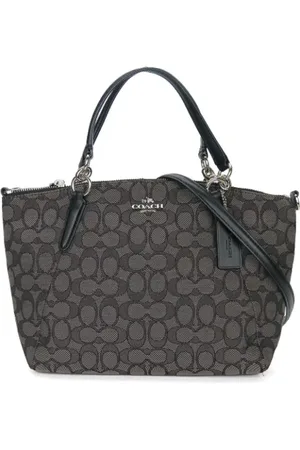 Coach Pre-owned, Dames, Grijs, ONE Size, Tweedehands Canvas handtassen
