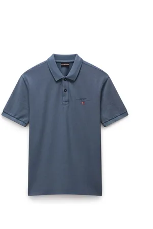 Napapijri Tops, Heren, Blauw, 2Xl, Katoen, Polo Shirt Korte Mouwen Elbas