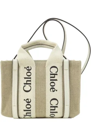 Chloé Pre-owned, Dames, Wit, ONE Size, Pre-owned Canvas shoulder-bags