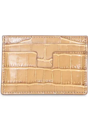 Tom Ford Accessoires, Heren, , ONE Size, Leer, Luxe Krokodillenkaarthouder