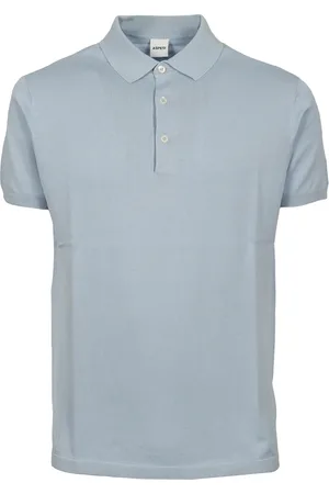 Aspesi Truien, Heren, Blauw, L, Katoen, Blauw Polo Shirt Klassieke Stijl