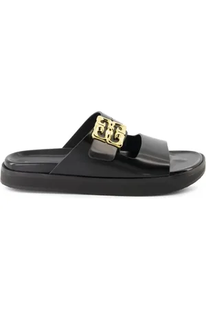 Givenchy Schoenen, Dames, Zwart, 38 EU, Zwarte Liquid Dad Sandal Slippers Vrouwen