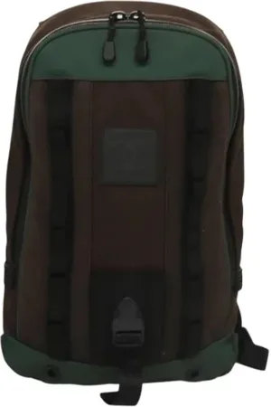 CHANEL Pre-owned, Dames, Bruin, ONE Size, Pre-owned Canvas backpacks
