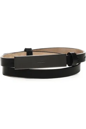Max Mara Accessoires, Dames, Zwart, M, Leer, Zwarte Leren Riem met Stofzak